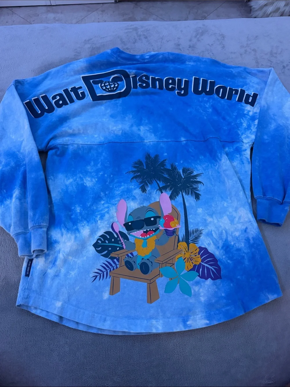 Disney Blue Tie-Dye Long Sleeve Kids Sweatshirt
